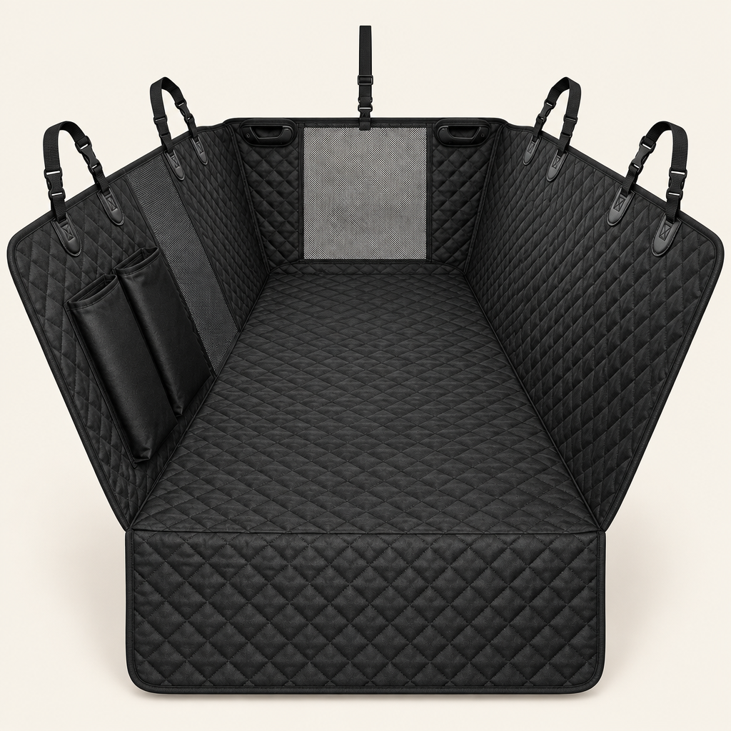 Bramwell water-resistant dog car seat cover in black