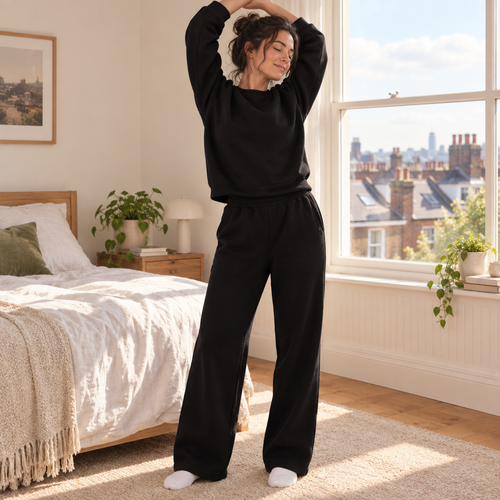 Ashdown straight-leg joggers in Black, alternative view