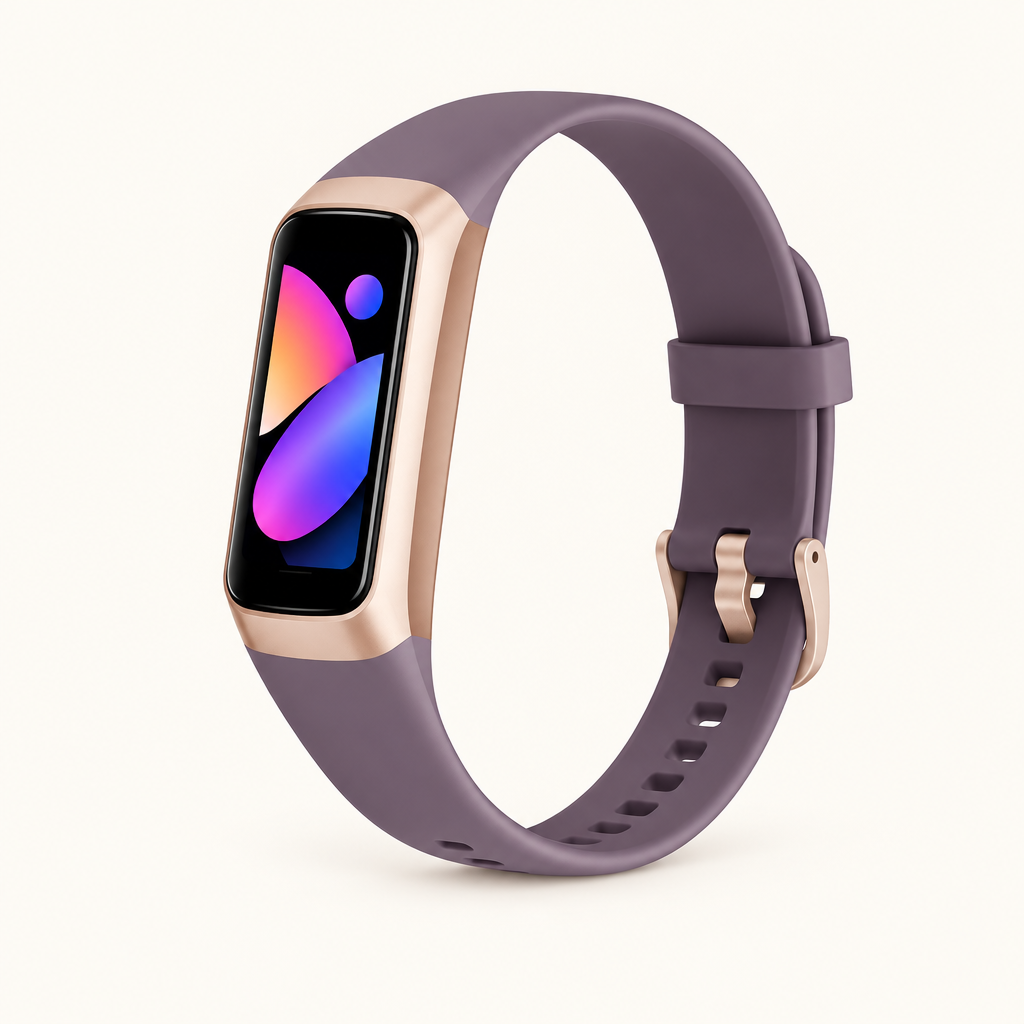Whitby slim fitness tracker in Plum