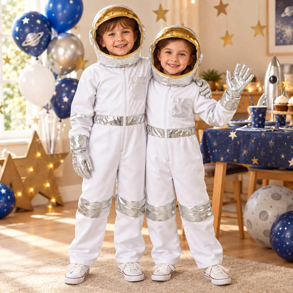 Lovell astronaut costume at a dress-up party