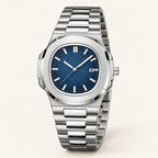Kingsbury stainless steel quartz watch in Steel/Blue