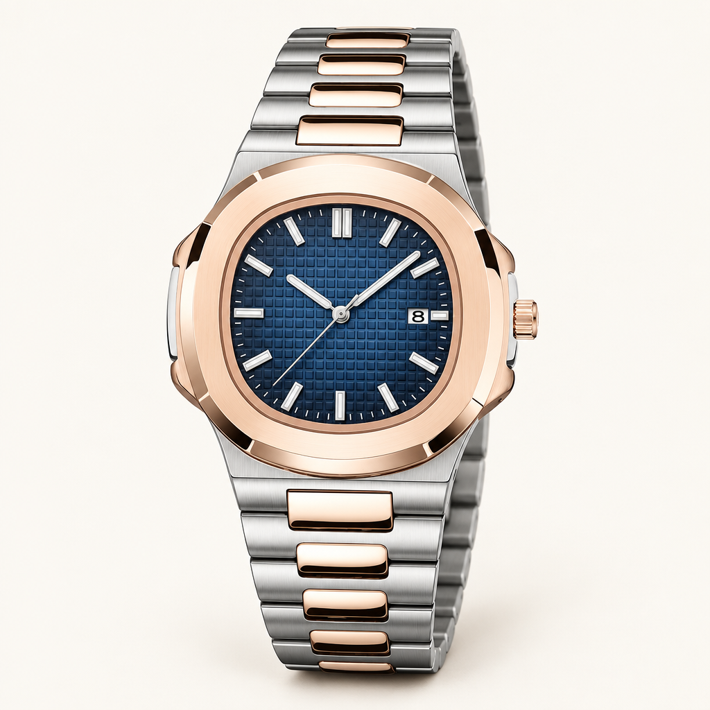 Kingsbury watch in Two-Tone Blue