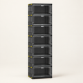 Ellesmere 8-tier stackable shoe storage in Black