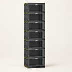 Ellesmere 8-tier stackable shoe storage in Black