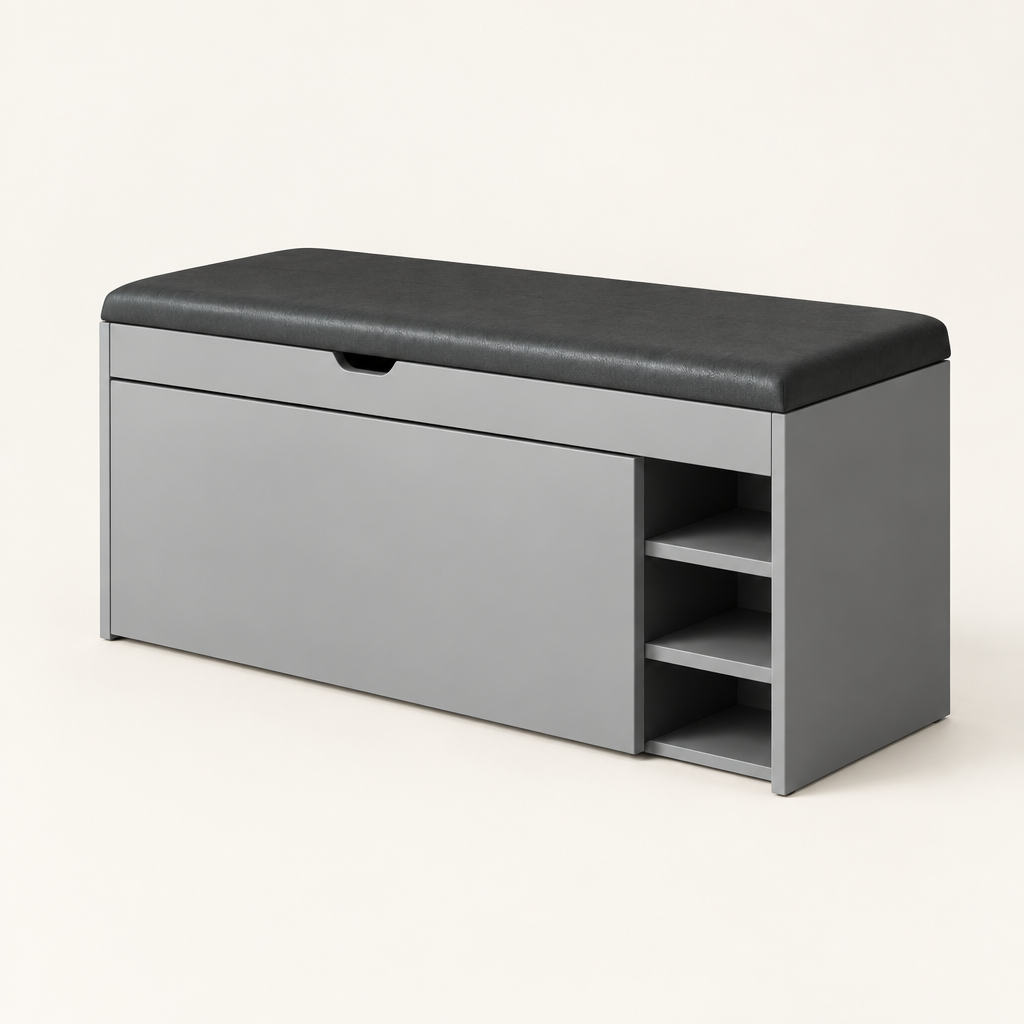 Hawksmoor 3-in-1 shoe storage bench in Grey