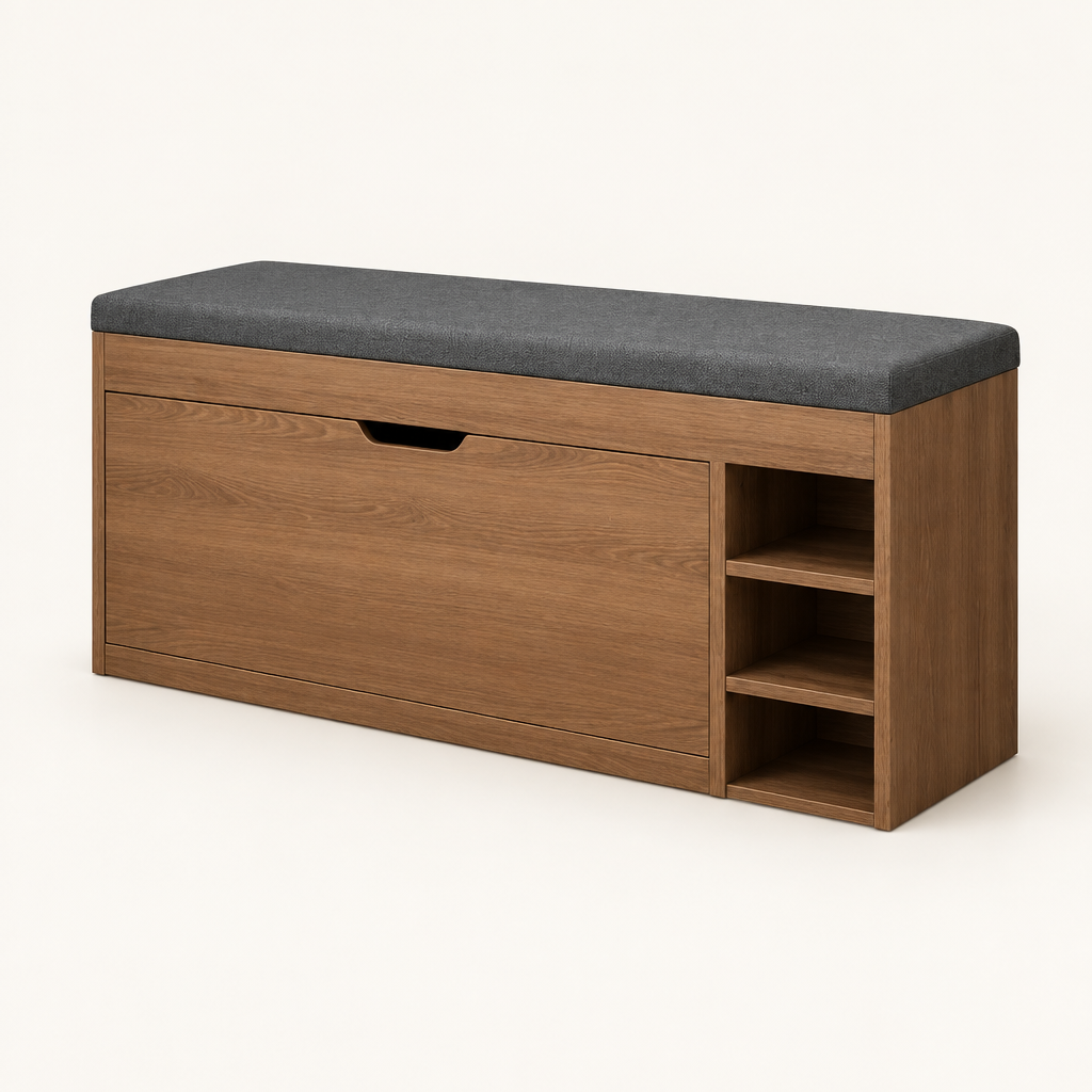 Hawksmoor 3-in-1 shoe storage bench in Brown