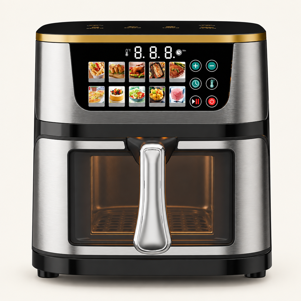 Ravensworth 10 L Stainless Steel air fryer with viewing window