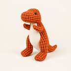 Pickering plush dinosaur dog toy in Orange
