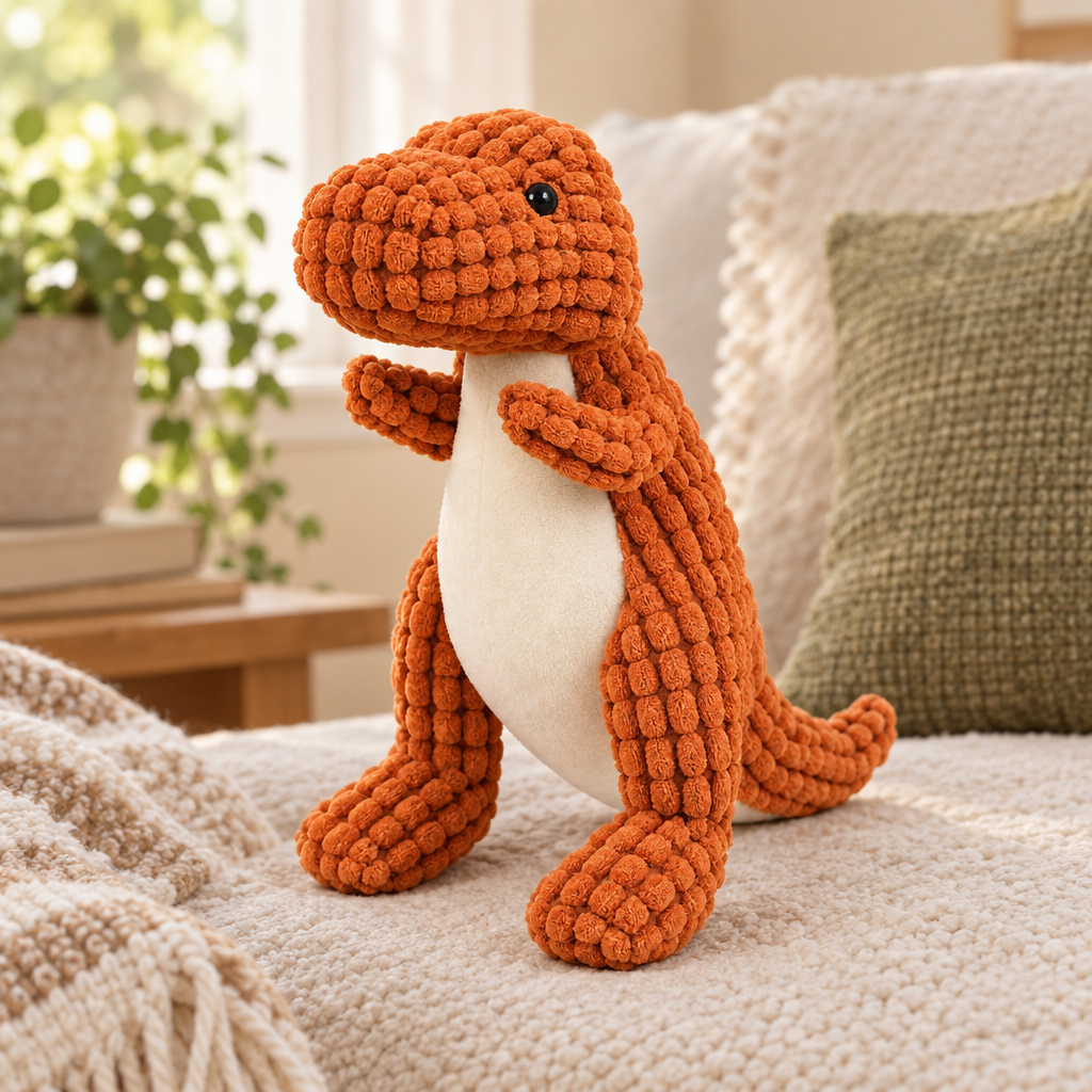 Close-up of the Pickering dinosaur toy texture