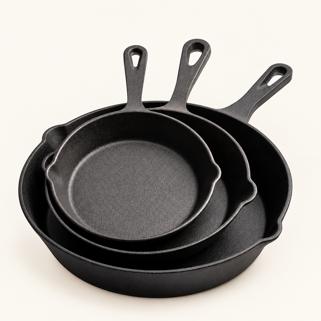 Ironbridge 3-piece cast iron skillet set