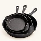 Ironbridge 3-piece cast iron skillet set