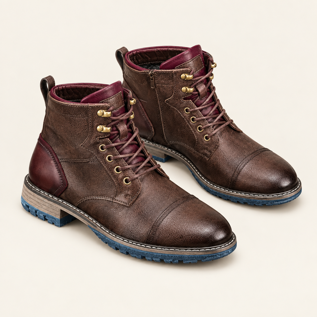 Thornbury men's lace-up boots in Dark Brown