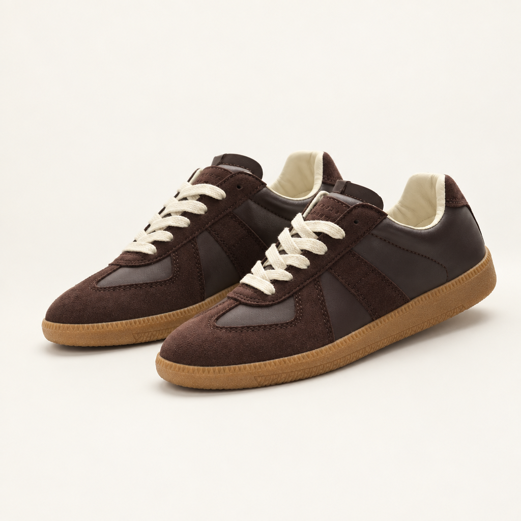 Ridley men's retro trainers in Dark Brown