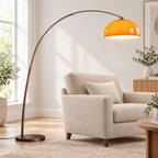 Haven Arc Floor Lamp with Dome Shade
