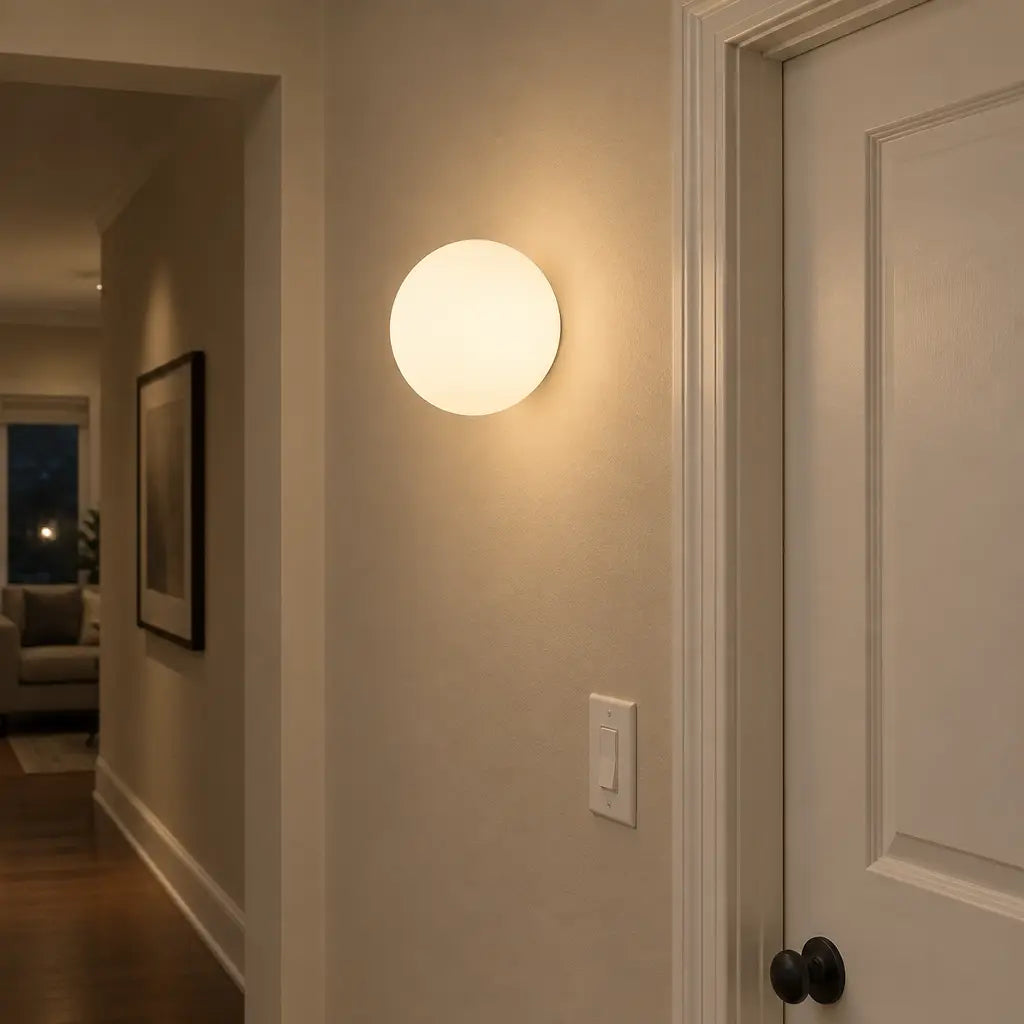 Selene Glass Globe Wall Light, view 3