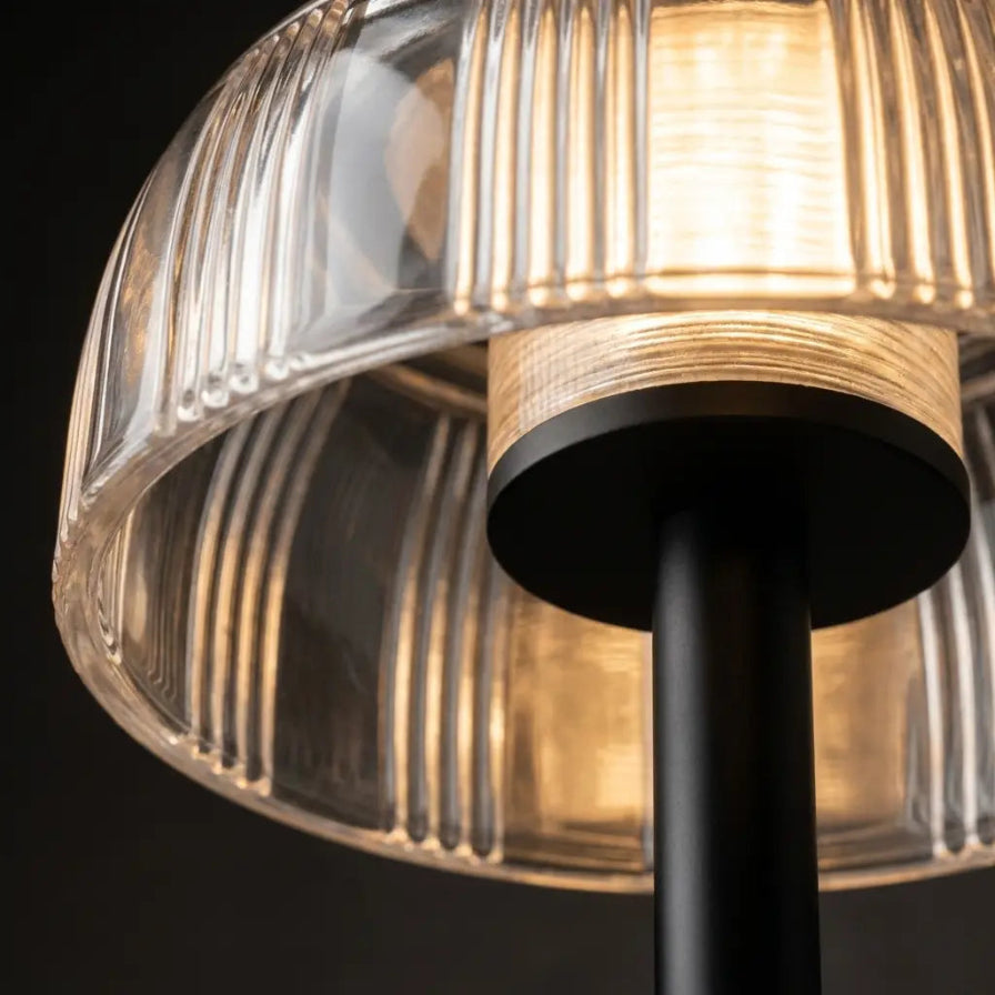 Aurora Fluted Cordless Table Lamp, view 2